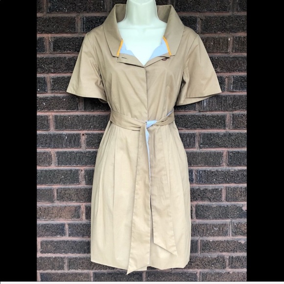 Anthropologie Dresses & Skirts - Anthropologie Khaki Buttondown Lorick Dress